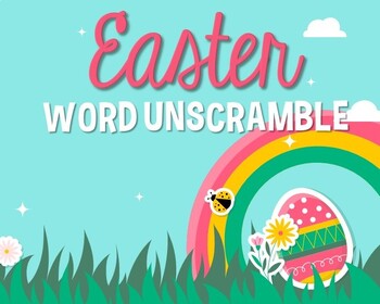 Preview of Easter Vocabulary Word Unscramble
