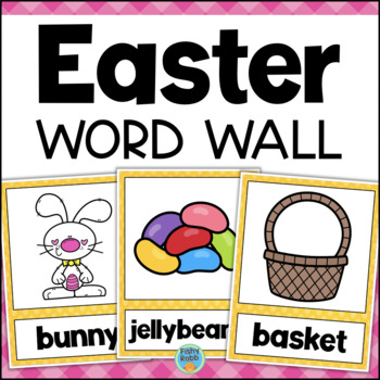 Preview of Easter Vocabulary Word Wall Cards Worksheets Word Search Write the Room