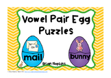 Vowel Pairs Phonics Puzzles - Literacy Center with Easter Theme