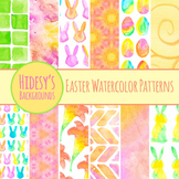 Easter Watercolor Background / Digital Paper - Bunny / Egg