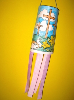 Preview of Easter Religious Windsock Craft