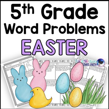 Preview of Easter Word Problems Math Practice 5th Grade Common Core