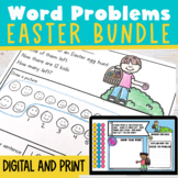 Easter Word Problems First Grade Math Print and Digital Bundle