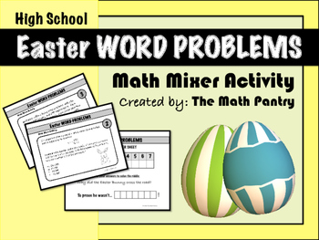 Preview of Easter Word Problems - Math Mixer Activity - High School