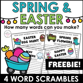 Easter Word Scramble Worksheet Freebie How Many Words Can