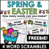 Easter & Spring Word Scramble Worksheet {Freebie} How many