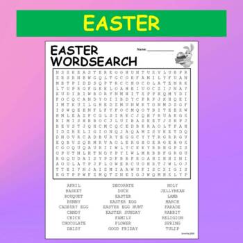 Preview of Easter Word Search