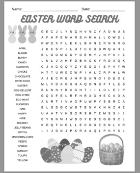 Easter Word Search | Holidays by Personal Finance Time | TPT