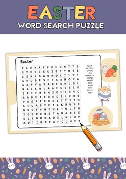 Preview of Easter Word Search Puzzle.