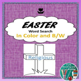 Easter Word Search Religious Printable and Digital Easel Activity