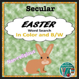 Easter Word Search Secular Non-Religious Printable and Dig