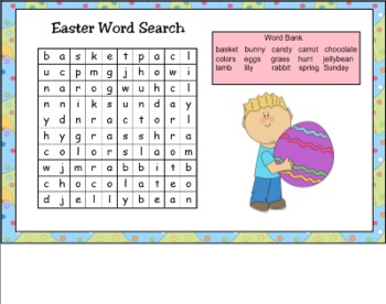 Preview of Easter Word Search for Smart Board
