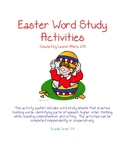 Easter Word Study Activity Printables