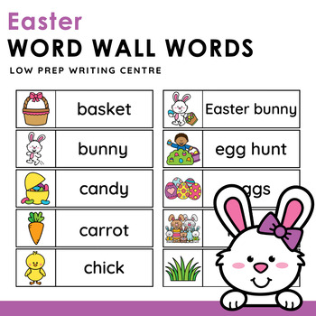 Preview of FREE Easter Word Wall Cards | Spring Writing Center