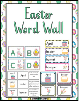 Preview of Easter Word Wall Cards and Activities
