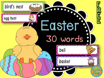 Preview of Easter - Word Wall Vocabulary (30 words)