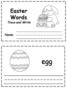 Preview of Easter Words Trace & Write Book {FREEBIE}