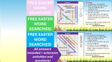 Easter Wordsearches FREE KS3 or KS4. Suitable for English,