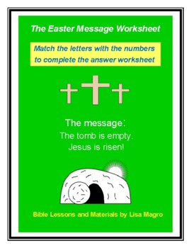 Preview of Easter Worksheet - The Tomb is Empty. Jesus is Risen!