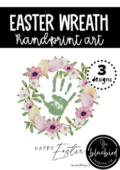 Preview of Easter Wreath // Handprint Art - Footprint Craft - Gift
