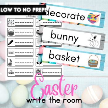Preview of Easter Write the Room Content Vocabulary Activity 