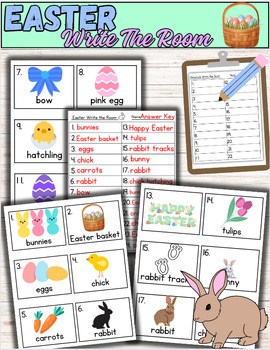 Preview of Easter | Write the Room | Literacy Center | Activity