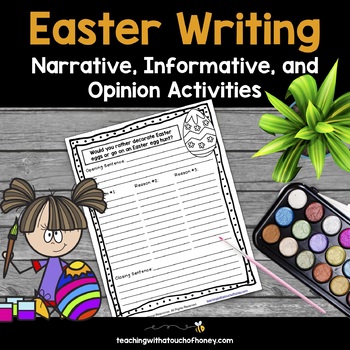 Preview of Easter Writing Activities - Narrative, Opinion, and Informative Templates