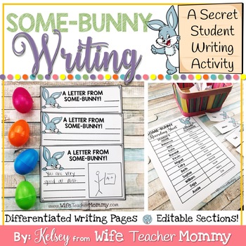 Preview of Easter Writing Activity | Spring Writing Prompts | Secret Some-BUNNY
