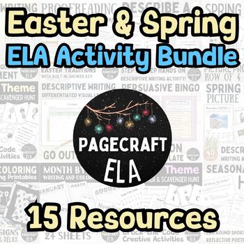 Preview of Spring BUNDLE of ELA Activities | Easter | March | April | May