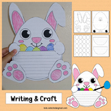 Easter Writing Bunny Craft Egg Lines Paper Template Activi