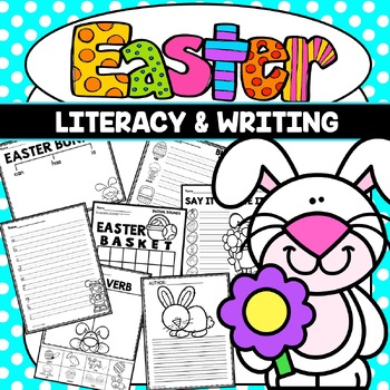 Preview of Easter Kindergarten Writing Phonics Worksheets Unit Pages