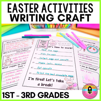 Preview of Easter Writing Pages Activities for 1st to 3rd Grades