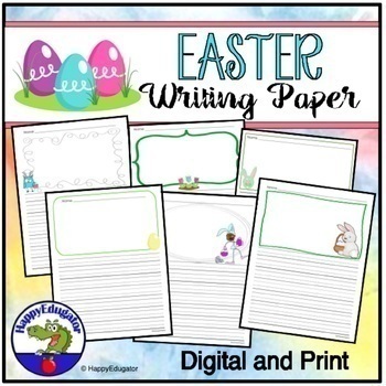 Preview of Easter Writing Paper with Easel Activity