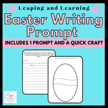 Preview of Easter Writing Prompt & Craft * Digital and Print