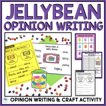 Preview of Easter Writing Prompt Jelly Bean Graphing | Spring Opinion Writing First Grade