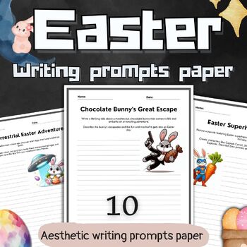Preview of Easter Writing Prompt Paper - Paragraph Writing Activities - Essay practice