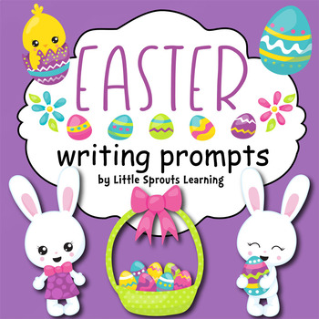 Easter Writing Prompts - two versions (color and black/white) | TPT