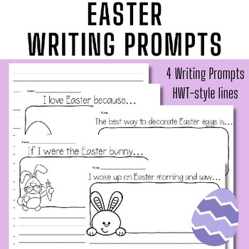 Easter Writing Prompts | Featuring HWT-Style Lines | TPT