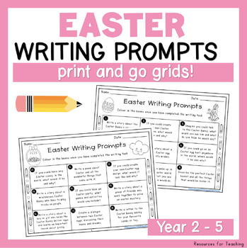 Preview of Easter Writing Prompts Grids / Choice Board for Creative Writing