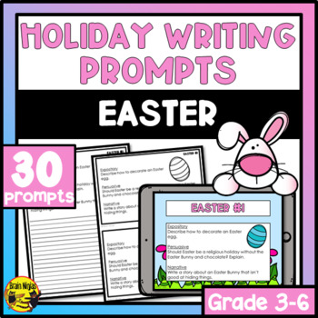 Easter Writing Prompts | Paper or Digital by Brain Ninjas | TPT