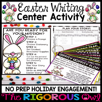 Preview of Easter Writing Prompts and Center Activity