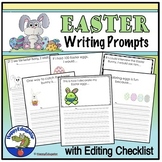 Easter Writing Prompts on Lined Paper with Editing Checkli