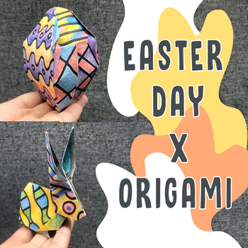 Preview of Easter X Origami Art Activity (2 template designs)