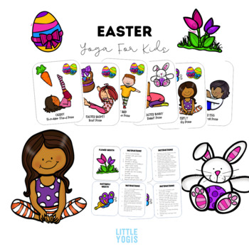 Easter Bunny Yoga Clip Art - Easter Stretching Clipart - Yoga