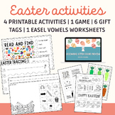 Easter activities | 4 Printables, 1 easel activity, 1 memo