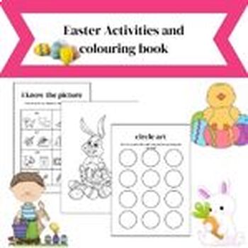 Preview of Easter activity book and coloring book for kindergarden