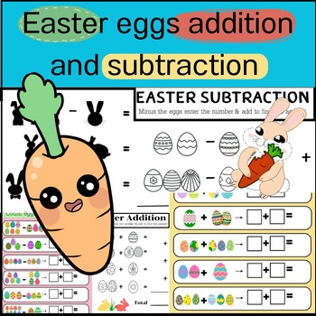 Preview of Easter addition &subtraction and enter the number within 10 /