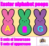 Easter alphabet Peeps (Matching uppercase to lowercase letters)