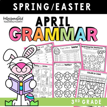 Preview of Easter and Spring Grammar Worksheets and Activities 3rd Grade