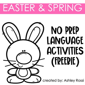 Preview of Easter and Spring No Prep Language FREE | Speech Therapy